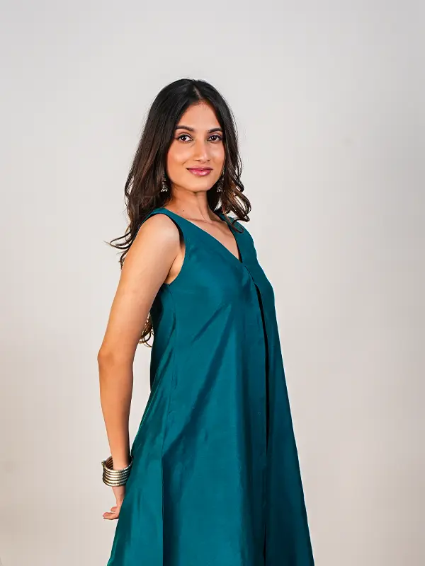 Green A-Line Kurta Set - Image 5