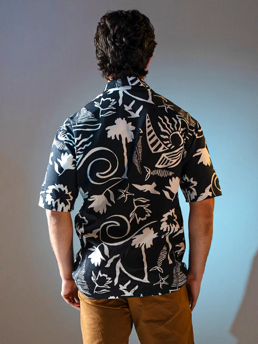 Printed Black & White Shirt - Image 2