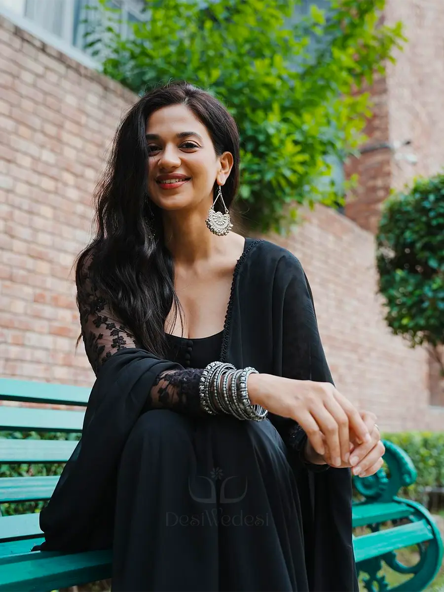 Black Anarkali Suit Set with Dupatta - Image 2