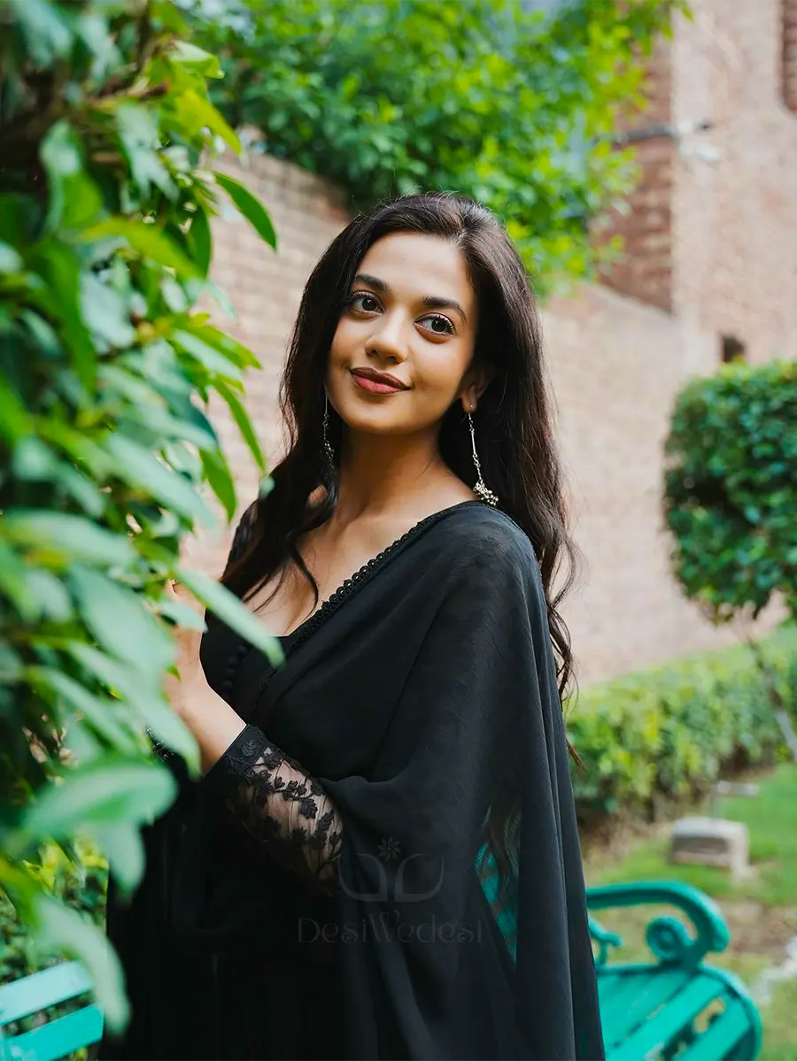 Black Anarkali Suit Set with Dupatta - Image 3