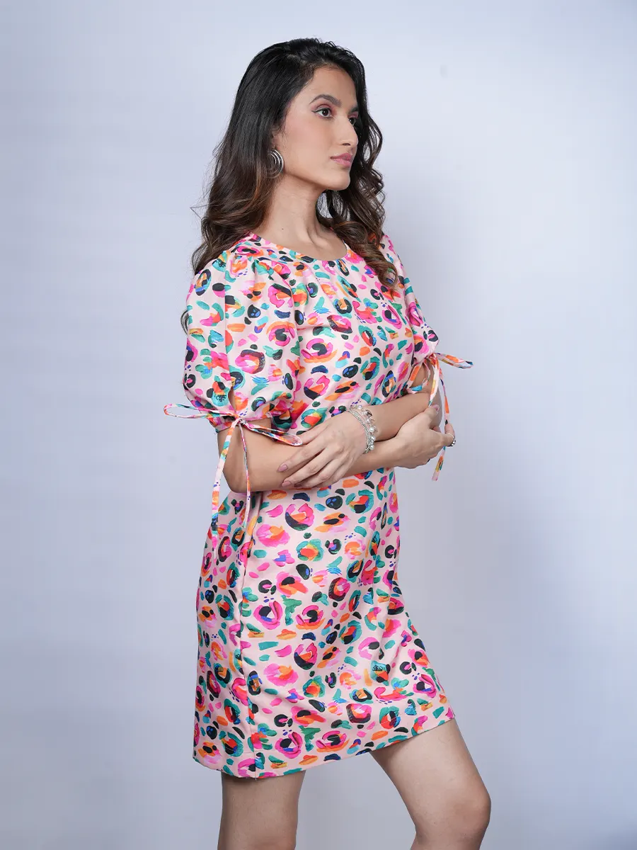 Pink Printed Dress - Image 3