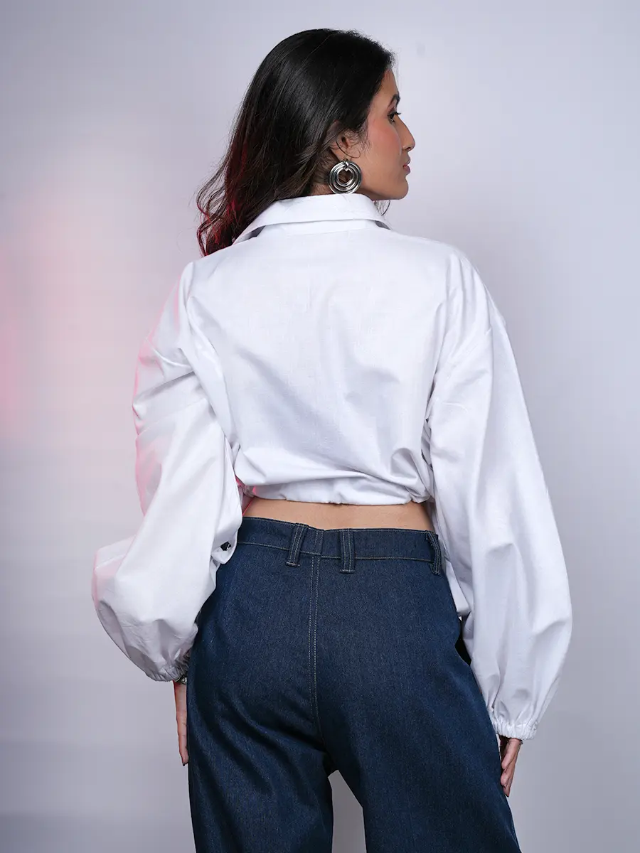 White Two Pocket Shirt - Image 4