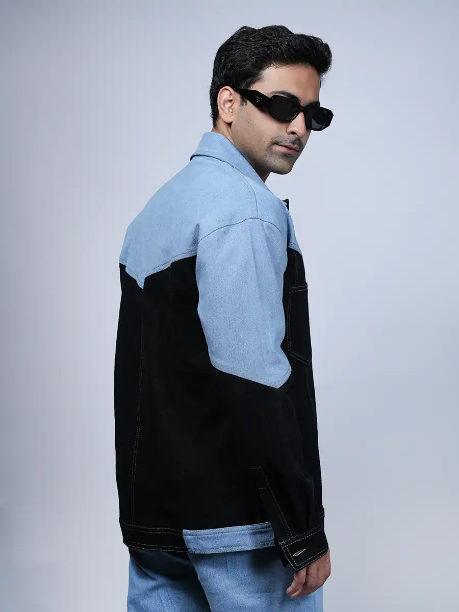 Black & Blue Denim Jacket - Image 3